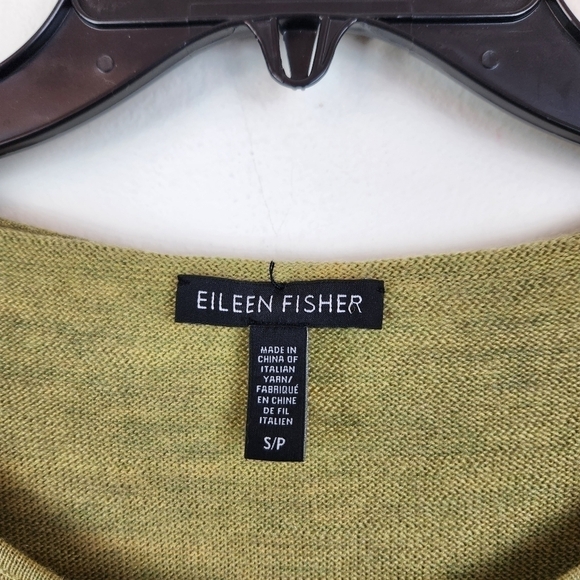 Eileen Fisher Merino Wool green Pullover Sweater Size Small - Picture 4 of 6